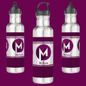 Modernes, benutzerdefiniertes Monogramm-Namensschr Edelstahlflasche