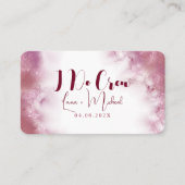 Modernes, benutzerdefiniertes Namensmarbor I Do-Cr Platzkarte (Vorderseite)