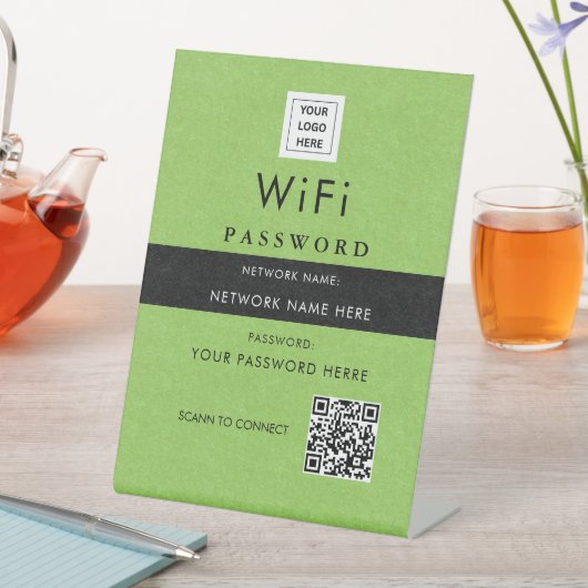 Modernes, benutzerdefiniertes QR-Code-Zeichen mit Sockelschild (In Situ)