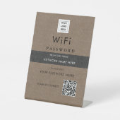 Modernes, benutzerdefiniertes QR-Code-Zeichen mit  Sockelschild (Vorderseite)