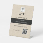 Modernes, benutzerdefiniertes QR-Code-Zeichen mit Sockelschild (Vorderseite)