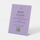 Modernes, benutzerdefiniertes QR-Code-Zeichen mit Sockelschild (Vorderseite)