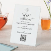 Modernes, benutzerdefiniertes QR-Code-Zeichen mit  Sockelschild (In Situ)