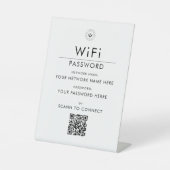 Modernes, benutzerdefiniertes QR-Code-Zeichen mit Sockelschild (Vorderseite)