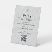 Modernes, benutzerdefiniertes QR-Code-Zeichen mit Sockelschild (Vorderseite)