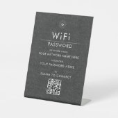 Modernes, benutzerdefiniertes QR-Code-Zeichen mit  Sockelschild (Vorderseite)