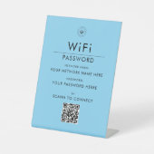 Modernes, benutzerdefiniertes QR-Code-Zeichen mit  Sockelschild (Vorderseite)