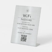 Modernes, benutzerdefiniertes QR-Code-Zeichen mit  Sockelschild (Vorderseite)