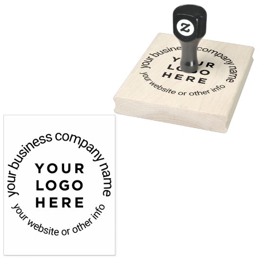 Modernes, benutzerdefiniertes Round-Business-Logo Gummistempel (Stempel)