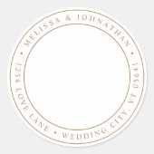 Modernes, benutzerdefiniertes Rückgabeadresse-Labe Runder Aufkleber (Vorderseite)