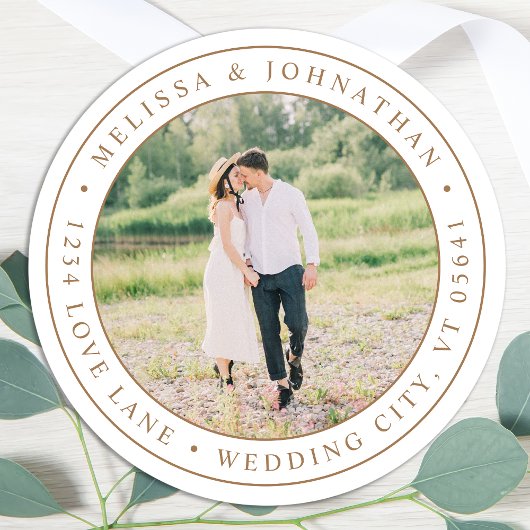 Modernes, benutzerdefiniertes Rückgabeadresse-Labe Runder Aufkleber