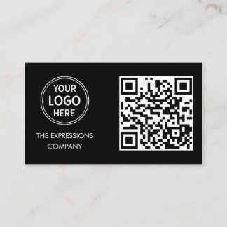 Modernes, benutzerdefiniertes schwarzes Logo mit Q Visitenkarte