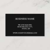 Modernes, benutzerdefiniertes schwarzes Logo mit Q Visitenkarte (Rückseite)