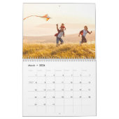 Modernes, benutzerdefiniertes Script Foto 2024 Kalender (Mär 2026)