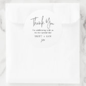 Modernes, benutzerdefiniertes Skript für die Gastg Runder Aufkleber (Tasche)