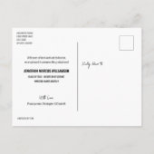 Modernes, benutzerdefiniertes Skriptgraduate-Foto Ankündigungspostkarte (Rückseite)