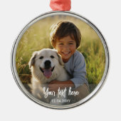 Modernes, benutzerdefiniertes Weihnachtsgebäck - F Ornament Aus Metall (Vorne)