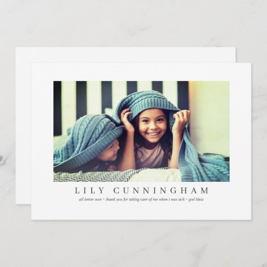 Modernes, benutzerfreundliches Foto dank Ärzte Kra Dankeskarte (Vorne/Hinten)