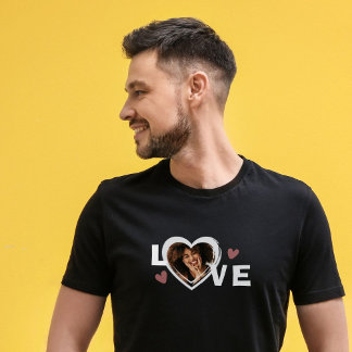 Modernes, benutzerfreundliches Foto Liebe Herz T-Shirt