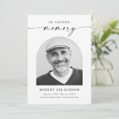 Modernes Bereavement Beileid Beerdigung-Gedächtnis Dankeskarte (Stehend Vorderseite)