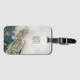 Modernes Berggipfel-Monogramm Gepäckanhänger