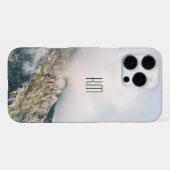 Modernes Berggipfel-Monogramm iPhone Hülle (Rückseite (Horizontal))