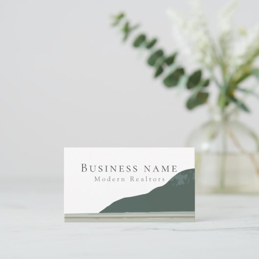 Modernes Bergwerksgeschäft mit handgefertigtem Gra Visitenkarte (Stehend Vorderseite)