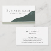 Modernes Bergwerksgeschäft mit handgefertigtem Gra Visitenkarte (Vorne/Hinten)