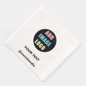 Modernes, Beruflich bearbeitbares Firmenlogo Serviette (Ecke)