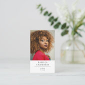 Modernes Beruflich Business Foto glamourös Visitenkarte (Stehend Vorderseite)