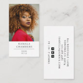 Modernes Beruflich Business Foto glamourös Visitenkarte (Vorne/Hinten)