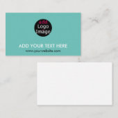 Modernes Beruflich-Chic-Markendesign Minze Green Mitteilungskarte (Vorne/Hinten)