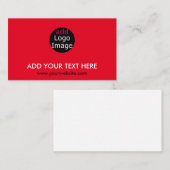 Modernes Beruflich-Chic-Markenrot Mitteilungskarte (Vorne/Hinten)