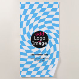 Modernes Beruflich-Chic-Schachbrett in Blautönen Strandtuch
