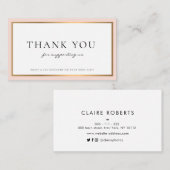 modernes beruflich| Danke für Ihre Unterstützung Visitenkarte (Vorne/Hinten)