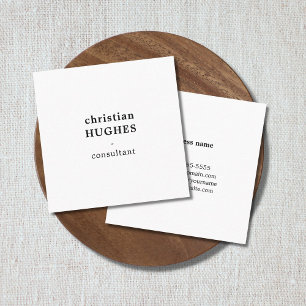 Modernes Beruflich Elegantes Restaurant Schwarz-we Quadratische Visitenkarte