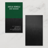 Modernes Beruflich Forest Green Gray Einfach Schli Visitenkarte (Vorne/Hinten)