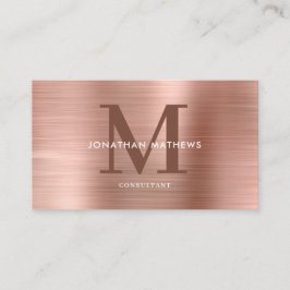 Modernes Beruflich gebürstetes Monogramm Visitenkarte