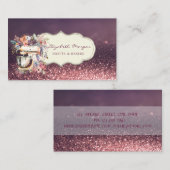 Modernes Beruflich, Glitzer Bokeh, Blumenmischer Visitenkarte (Vorne/Hinten)