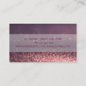 Modernes Beruflich, Glitzer Bokeh, Blumenmischer Visitenkarte (Rückseite)