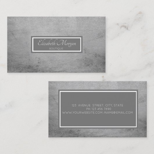 Modernes Beruflich-Grau, Rahmen Visitenkarte (Vorne/Hinten)