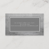 Modernes Beruflich-Grau, Rahmen Visitenkarte (Rückseite)