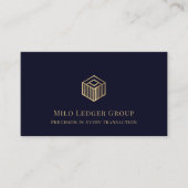 Modernes Beruflich-Luxus-Gold-Logo Visitenkarte (Vorderseite)