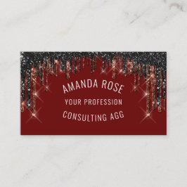 Modernes Beruflich Makeup Artist Hair Burgundy Visitenkarte