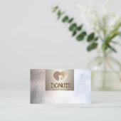 Modernes Beruflich, Mettalic, Donuts, Bäckereien Visitenkarte (Stehend Vorderseite)