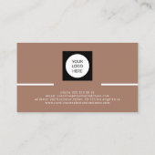 Modernes beruflich-minimalistisches braunes Logo-F Visitenkarte (Rückseite)
