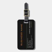Modernes Beruflich Rich Black Gepäckanhänger (Vorderseite vertikal)