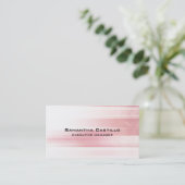 Modernes, Beruflich-rosa Ambiente Visitenkarte (Stehend Vorderseite)