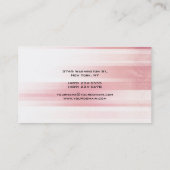 Modernes, Beruflich-rosa Ambiente Visitenkarte (Rückseite)