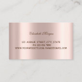 Modernes Beruflich,Rose Gold,Donuts,Bäckereien Visitenkarte (Rückseite)